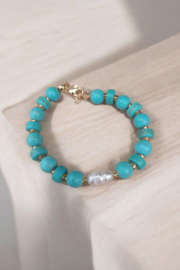 Pulsera piedra turquesa - Imagen 2