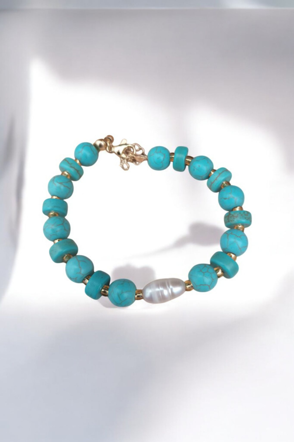 Pulsera piedra turquesa - Imagen 3