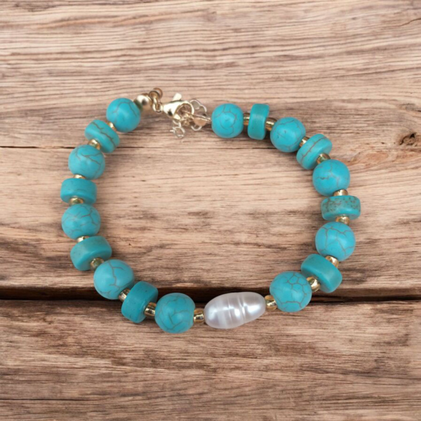 Pulsera piedra turquesa